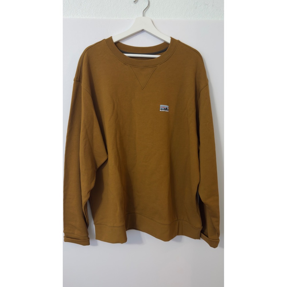 Patagonia Daily Crewneck Sweatshirt Mens XL Shelter Brown Organic Cotton